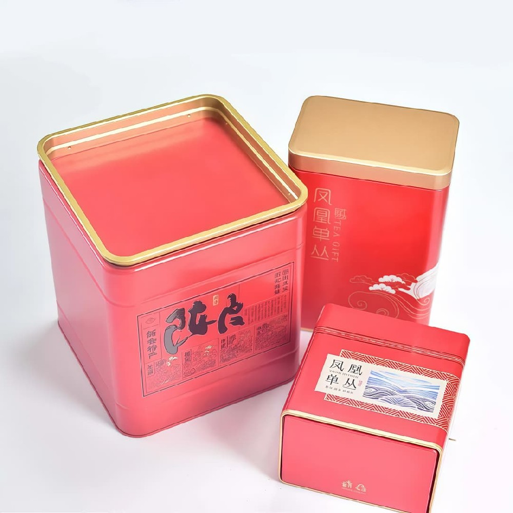 Custom Aluminum Alloy Tea Cans Large Pattern Stainless Steel Bottles and Iron Gift Boxes