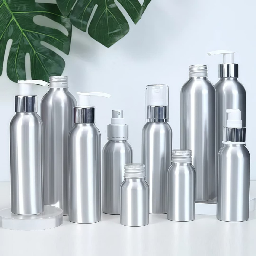 Customized Shampoo Lotion Gel Aluminum Bottles for Cosmetic Packaging with Flexible Capacity and Color Options