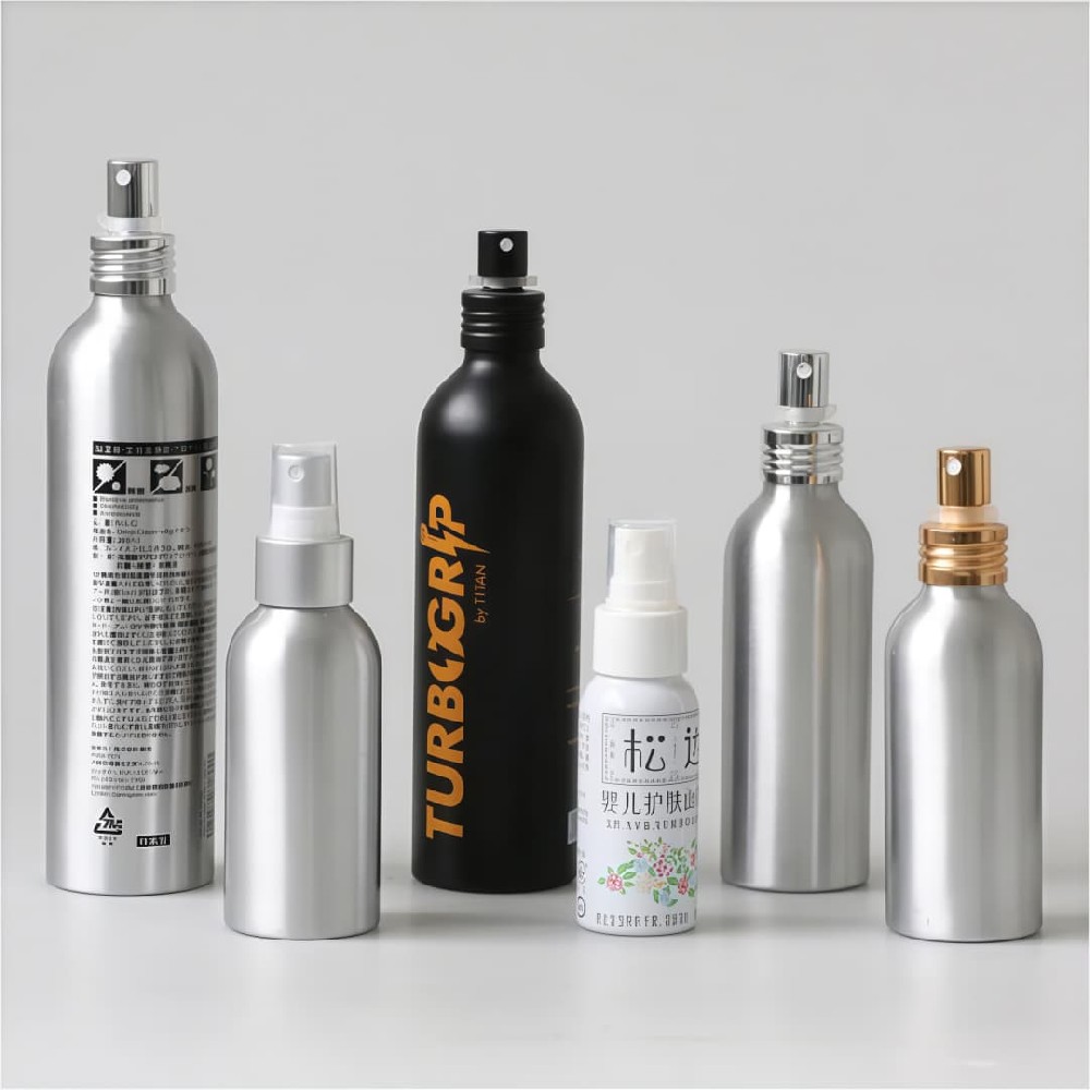 24/410 Atomizer Cosmetic Packaging Bullet Aluminum Bottle with Mist Sprayer